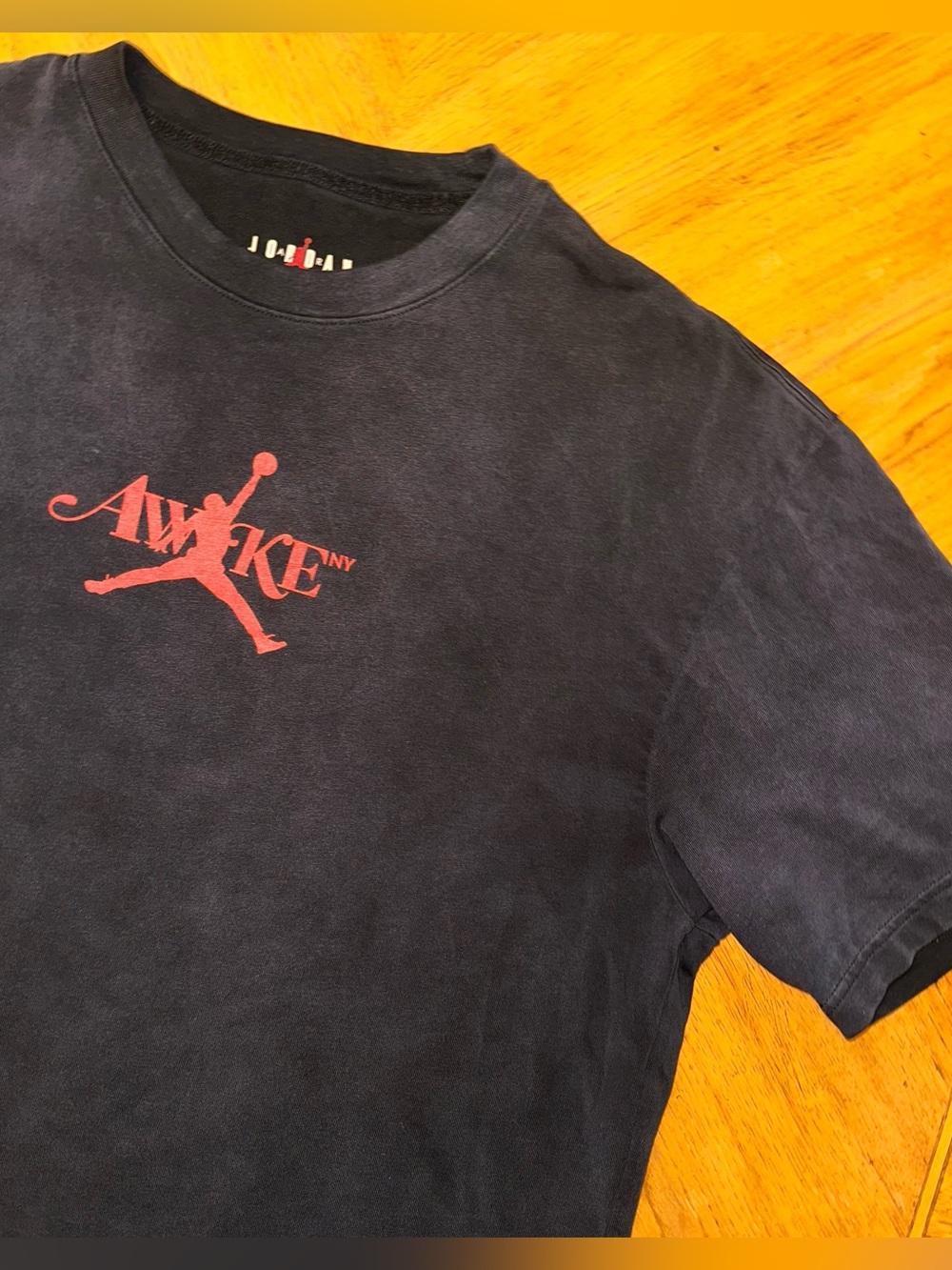 Air Jordan x Awake NY Tshirt Men’s Size Large Black Fader Logo Cotton FV9913-010